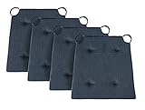 Traumnacht Stuhlkissen Basic 4er Set, mit einem Baumwollbezug, 40 x 42 x 5 cm,...