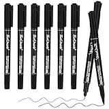 Jeffdad 6 Stück Permanent Marker Fein, 0.5/1.0mm Doppelspitze Permanenter...