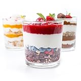 KONZEPT Dessertgläser 12-teiliges Set aus Glas, große, 300ml Gläser für...