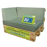 Pillows24 - Palettenkissen 3-teiliges Set aus Cordstoff | Sitzkissen &...