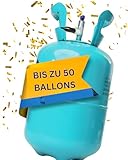 Ballongas [für 50 Luftballons]– Helium Balloon Gas für bis zu [50...