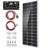 Topsolar 100W 12V Solarpanel Solarmodul-Set Monokristallines Off-Gitter-System...