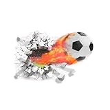 YunBey 3D Wandtattoo Fussball Breakthrough Fussball Wand Sticker Abnehmbaren...