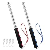 EASYKEENECOM 2 Stück Teleskop Fahnenstange, 2m Handheld teleskop fahnenmast...