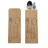 PAKNOR® 1000stk Papiertüte für Besteck - 9 x 25 cm, bestecktaschen papier,...
