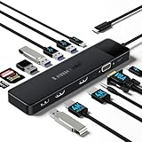 2024 Upgrade Docking Station USB C Hub 3*Display- 14 in 1, Lemorele USB C Dock 2...