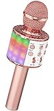 Magic Sing LED Karaoke Mikrofon Kinder, Drahtloses Bluetooth Spielzeug ab 3-12...