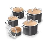 Ninja Extended Life 5-teiliges Keramik-Kochset (20 & 24cm Bratpfannen, 16, 18 &...