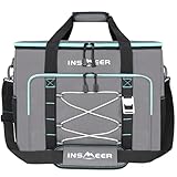 INSMEER Kühltasche Gross 55L, 80 Cans Kühltasche Faltbar, Auslaufsicher &...