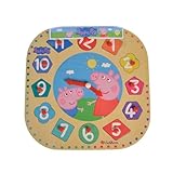 Eichhorn 109265704 - Peppa Pig - Lernuhr mit 12 Steckteilen, 13-TLG., FSC 100%...