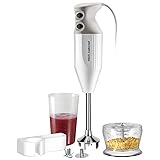 ESGE-Zauberstab M 122 de Luxe, Stabmixer weiß, mit Zubehör, bis 14.000 U/Min,...