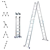 Gelenkleiter Stavalance 4x6 Aluminium Multifunktionsleiter 4x6 Stufen - 6,8 m...