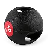WXYZ Medizinbälle 10kg / 22LB-Gummi-Binaural-Medizinball mit bequemem Griff,...