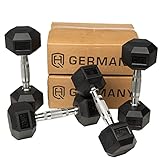 HQ Germany® Hexagon Hanteln | 2.5-37.5kg | Starter-Sets | ±1,5%...