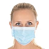 FRANZ MENSCH 50 Stück Hygostar Mundschutz Civil Use, 3-lagig | PP, Packung,...