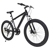 MooBeey 26 Zoll Schwarz Mountainbike aus Kohlenstoffstahl, 21-Gang Schaltung...