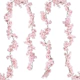 2 Stück Kirschblüten Deko, Kirschblütengirlande, Blumengirlande für Hochzeit...