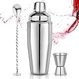 Cocktail Shaker Set 750ml Cocktailshaker Martini Shaker mit eingebautem Sieb -...