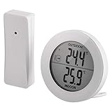 EMOS - digitales Thermometer mit Außensensor - Drahtloser Funk Sensor, Innen-...
