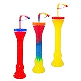 JG-Verpackungen 5 Slush EIS Becher, Becher + Deckel + Trinkhalm, 330/350ml