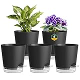 Homeuouz 5er Set Selbstbewässerungstopf 10cm – Kleine Blumentöpfe &...