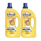 2X emsal Boden-Pflege Voll-Glanz 1 Liter, Langzeitglanz & Brillante Sauberkeit...