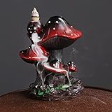 SKILBEAIA Mushroom Backflow Räucherstäbchenbrenner mit 30 Räucherstäbchen,...