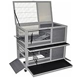 Kleintierstall Meerschweinchen Hamster Stall Hasenstall Indoor 90x53x95 cm –...