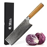 Wakoli Oribu Damast Nakirimesser I 18 cm Klinge aus 67 Lagen japanischem...