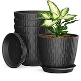 Homeuouz 5 Packs Blumentopf mit Bewässerungssystem, 20.3cm Pflanzentopf mit...