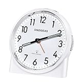 SINOIDEAS Funkwecker，Funkwecker Analog ohne Ticken, mit Nachtlicht...