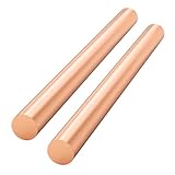 KWOKWEI Reines Kupfer Rundstab Ø 6mm in 250 mm Länge, Massiver Kupferstab...