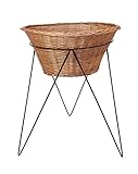Dekoleidenschaft Verkaufsständer mit Weidenkorb Ø 65 cm, schwarzes...