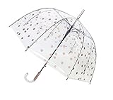 SMARTBULLE Transparenter langer Regenschirm - Glockenform; Stabil; Automatische...
