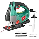 Stichsäge, 750W Max Holz Schnitttiefe 110mm, 800-3000SPM HYCHIKA Elektrische...