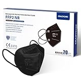 CRAZYCHIC - 20 Stück FFP2 Maske Schwarz Atemschutzmaske - CE EN 149 Schutzmaske...