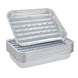 DeinPack 30 x Alu Grillschalen 34x22 cm - Grillpfannen eckig aus Aluminium -...