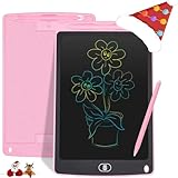 Czemo Bunte Schreibtafel LCD 10Zoll,Elektronisches LCD Schreibbrett Digitales Zeichenbrett,Grafiktabletts Schreibplatte, Kinderspielzeug Erwachsene Geschenke (Rosa)