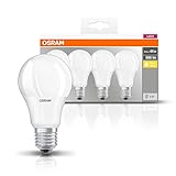 Osram LED Base Classic A Lampe, in Kolbenform mit E27-Sockel, nicht dimmbar,...