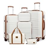 KONO Kofferset Reisekoffer Set Gepäcksets 6 Teilig, Koffer Set mit Beautycase...
