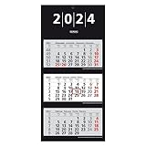 Herlitz 3-Monats-Wandkalender 2024, 33x70cm, mit Tagesanzeiger, 4-sprachig,...