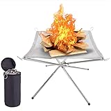 Nestling Tragbare Faltbare Outdoor-Camping-Feuerstelle, 304 Edelstahl,...