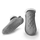 Litthing Kuschelsocken Strick Bodensocken Warme Wintersocken, Bestickte...