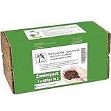 Humusziegel Anzuchterde 18L Kokoserde für Pflanzen 2 x 650g - kokosfasern für...