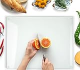 Kitchenville Glasschneidebrett 50×40 cm – Hygienisches Schneidebrett aus...