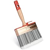 Sukudon Flächenstreicher Pinsel Holz streichen Lasur mit Holzgriffl 30 x 120 mm...
