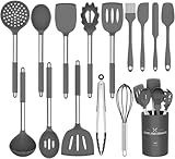Küchenutensilien-Set, 15-teilig Silikon Küchenhelfer Set, Antihaft...