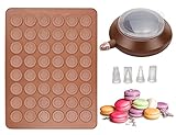 Macarons Backmatte aus Silikon 48 Mulden Antihaftbeschichtet Macaron...