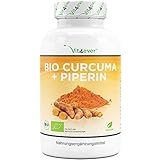 Bio Curcuma - 365 Kapseln - mit Curcumin aus Kurkuma und Piperin aus Bio...