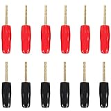 Greluma 12 Stk Bananenstecker mit Schraubgewinde, 2 mm...